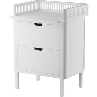 Sebra changing unit, drawers classic - White
