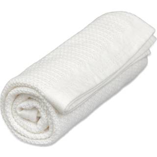 Vinter & Bloom Soft Grid Hæklet Babytæppe, Bright White