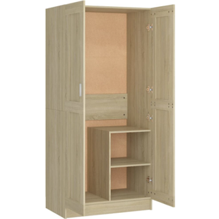 klædeskab 82,5x51,5x180 cm konstrueret træ sonoma-eg