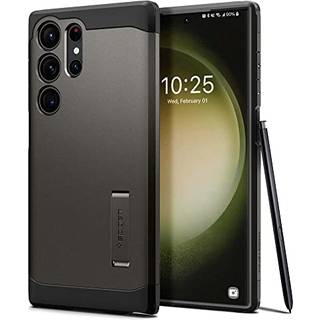 Samsung Galaxy S23 Ultra Spigen Tough Armor Case m. Kickstand - Gunmetal