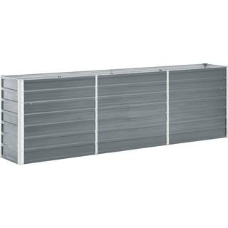 Hævet Havekasse 160 X 80 X 77 T Galvaniseret Stål - 240 x 40 x 77 cm