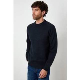 Threadbare Threadbare Blue Raglan Rib Knitted Crew Neck Jumper