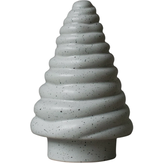 Dbkd Curl Dekorationstræ 13 Cm Shiny White - Julepynt Porcelæn Mole Dot - 20220901md