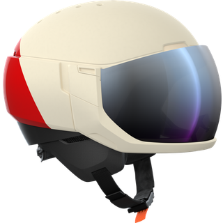 POC Levator MIPS, skihjelm med visir, rouge/blanc