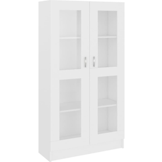 Vitrineskab 82,5X30,5X Konstrueret Træ - Hvid / 150 cm