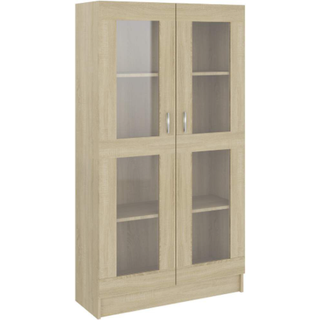 Vitrineskab 82,5X30,5X Konstrueret Træ - Sonoma-eg / 150 cm
