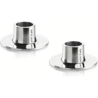 Ester & Erik Lysestage Blank Sølv – 2 stk.