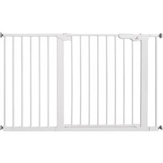 BabyDan Premier sikkerhedsgitter ekstra bred, hvid, 119,3-125,6 cm