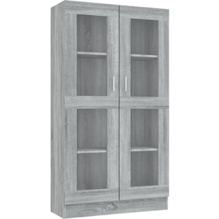 Vitrineskab 82,5X30,5X Konstrueret Træ - Grå sonoma-eg / 150 cm