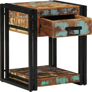 Natskab Flerfarvet 40 X 40 X 50 Cm Massivt Genanvendt Træ