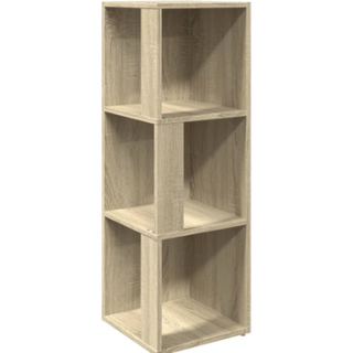 hjørnereol 33x33x100 cm konstrueret træ sonoma-eg