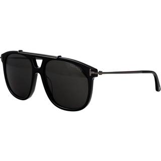 TOM FORD Unisex FT1306 SAM-02 01A Solbriller Acetat Sort Røg Firkantet Normal
