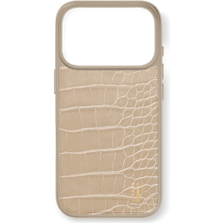 Vegan Leather Magsafe Case Warm Beige Croco