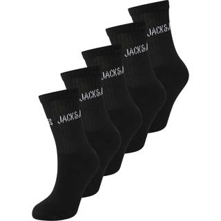 JACK & JONES Drenge Regn 5-pak Crew Sokker Sort
