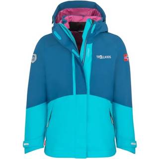 Trollkids Girl's Skanden 3in1 Jacket 3 i 1-jakke Børn størrelse 140 farve blå/turkis