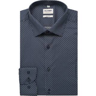 OLYMP Herren Hemden blau gemustert