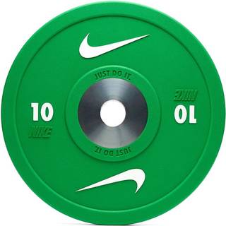 Nike Strength Pro Urethane Bumper Plates, Bumpeskiver Green/White Vægt 10 kg