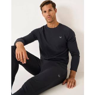 Crew Clothing Crew Clothing Grey Long Sleeve Waffle T-Shirt