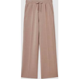 Reiss Reiss Taupe Neutral Jemma Modal-Blend Interlock Wide-Leg Joggers