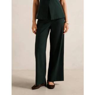 Forever New Forever New Green Frieda High Waist Wide Leg Pants
