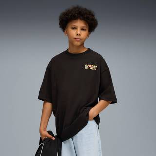 PUMA Wardrobe Essentials Go Together Oversized Graphic Tee Youth, Clothing, Black, 13-14Y