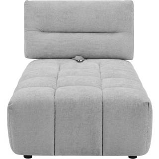 Chaiselong med frem- og tilbagegående ryglæn i lysegråt strukturstof APOLIU