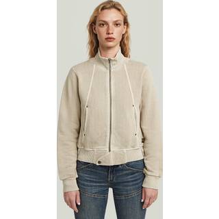 Track Overdyed Slim Sweater Jacket - Beige - Women