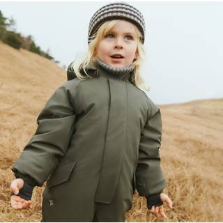 Wheat Ludo Gummiflyverdragt Winter Forrest Med Aftagelig Hætte - Str. 6y 116cm