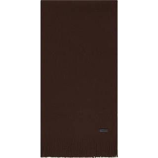 BOSS BLACK Albas Wool Scarf Dark Brown