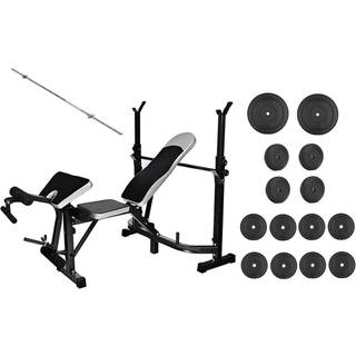 Viking Sports træningsbænk med vægtstang og vægtsæt - 60 kg