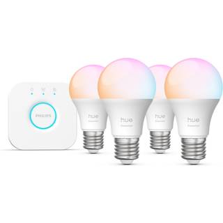 Philips Hue White & color ambiance Essentielt startsæt: 4 E27 pærer (806 lm)