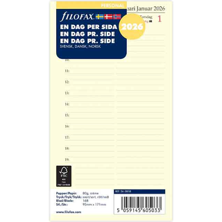 Filofax 2026 Refill | Personal | Dag