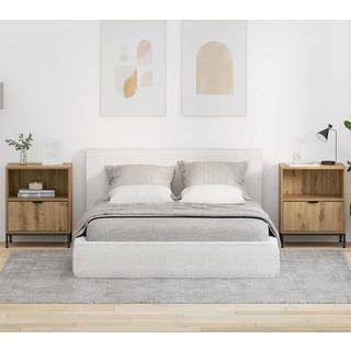 Sengeborde 2 pcs artisan eg 49 x 36 x 61 cm Konstrueret træ