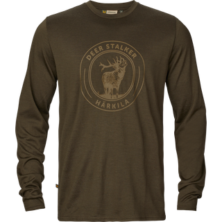 Härkila Men's Game Long Sleeve T-Shirt Willow Green Stag, L