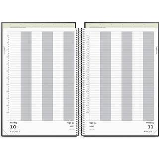 Mayland 2027 aftalekalender A4 dag PP-plast sort 27220000