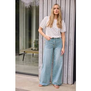 Lts Tall Blue Light Wash Wide Leg Palazzo Jeans Size Long > 16 - Long 16