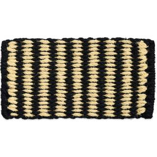 Coco Stripe Wide Dørmåtte, Black/White