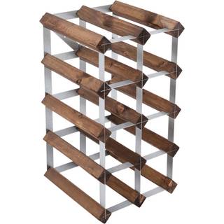 Traditional wine rack Vinreol Saml-Selv Mørk Eg 12 flasker