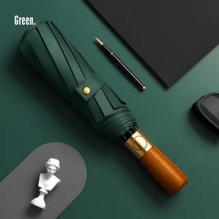 TEMU Auto Open Close Wooden Handle 2-person Umbrella: Large Double Fiberglass Frame, Upf 50+, Windproof Folding Travel Umbrella For , Beach, Golf ()