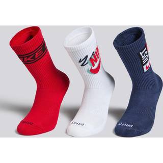 Nike Everyday Plus-crewstrømper (3 par) - multifarvet - 42-46