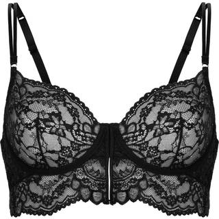 Hunkemöller Sabrina ikke-formstøbt longline bøjle-bh sort - 75E