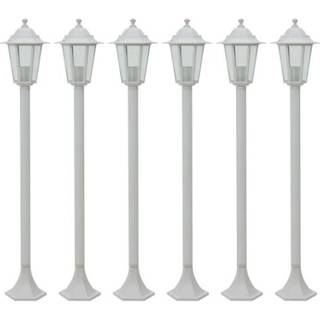 Havestolpelamper E27 110 Cm Aluminium Farvet - Hvid