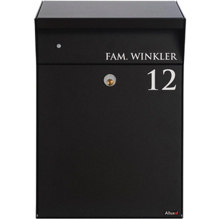 Allux Bjørn postkasse med Ruko lås, sort