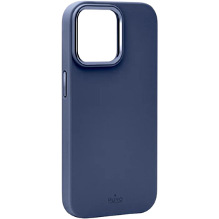 iPhone 15 Pro Puro Icon Mag Pro Silikone Bagside Cover - MagSafe Kompatibel - Mørkeblå