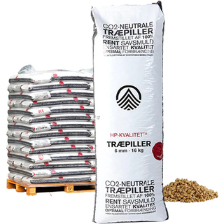 HP Kvalitet Træpiller - 896kg - 6mm