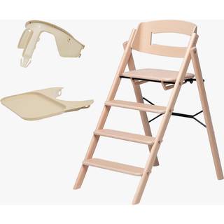 KAOS Klapp Højstol inkl. Beskyttelsesbøjle & Bakke, Beech Natural/Desert Sand
