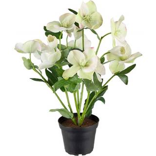 Julerose kunstplante hvid