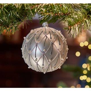 Lux Viola julekugle sølv 10cm