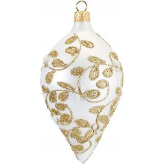 Lux Dorothea julekugle hvid 8cm