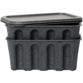 Ferm Living Paper Pulp Box Small Sæt af 2 Charcoal